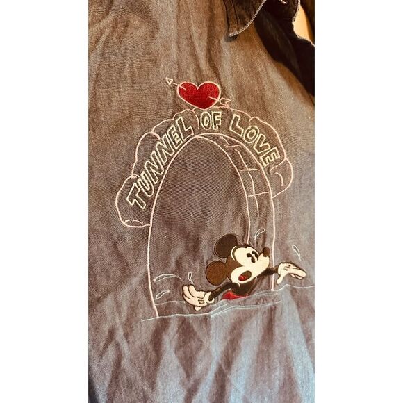 Womens Vintage Disney Store Shirt Blouse Mickey Mouse Minnie Mouse XXL LOVE - Picture 4 of 6